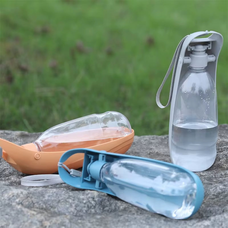 500ML Dog Puppy Foldable Water Bottle Portable for Drinking Hiking Outdoor Travel Small Medium Big Pet Cat Dog Feeder Bottle