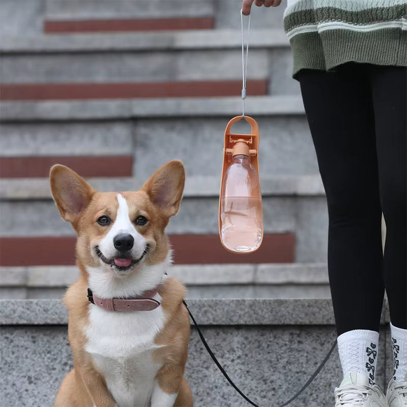 500ML Dog Puppy Foldable Water Bottle Portable for Drinking Hiking Outdoor Travel Small Medium Big Pet Cat Dog Feeder Bottle