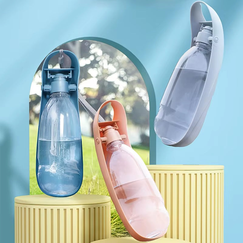 500ML Dog Puppy Foldable Water Bottle Portable for Drinking Hiking Outdoor Travel Small Medium Big Pet Cat Dog Feeder Bottle
