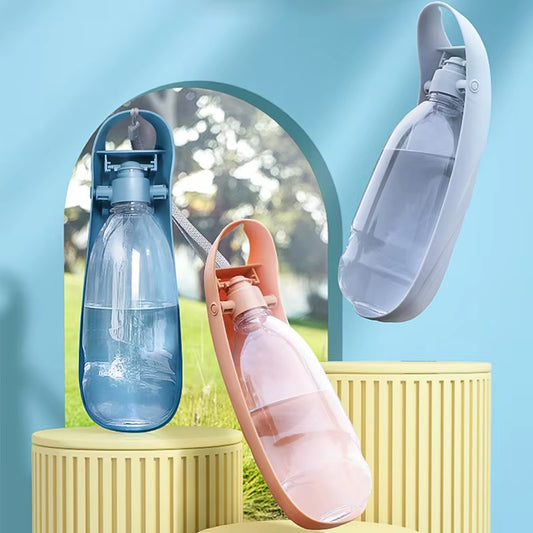 500ML Dog Puppy Foldable Water Bottle Portable for Drinking Hiking Outdoor Travel Small Medium Big Pet Cat Dog Feeder Bottle